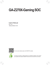 Gigabyte GA-Z270X-Gaming SOC User manual