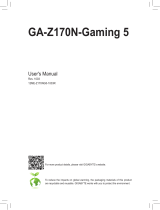 Gigabyte GA-Z170N-Gaming 5 Owner's manual