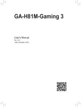 Gigabyte GA-H81M-Gaming 3 Owner's manual
