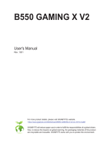 Gigabyte B550 GAMING X V2 Owner's manual