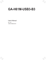 Gigabyte GA-H61M-USB3-B3 Owner's manual