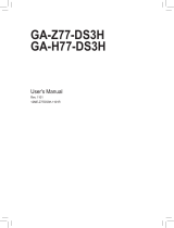 Gigabyte GA-Z77-DS3H Owner's manual
