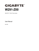 Gigabyte W291-Z00 User manual