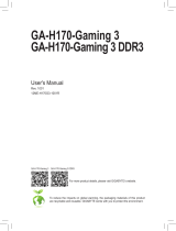 Gigabyte GA-H170-Gaming 3 DDR3 Owner's manual