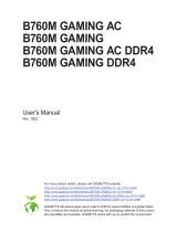 Gigabyte B760M GAMING AC Owner's manual