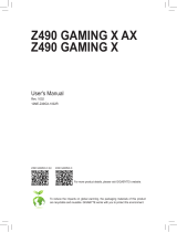 Gigabyte Z490 GAMING X AX User manual