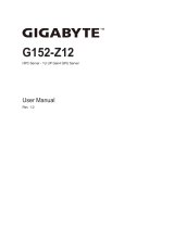 Gigabyte G152-Z12 User manual