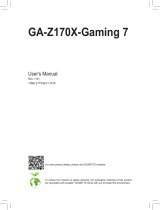 Gigabyte GA-Z170X-Gaming 7 Owner's manual