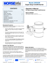 morse 285XGR Operators Manual and Parts Diagram