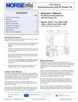 morse 195A-1-115 Operators Manual and Parts Diagram
