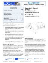 morse 285A-BP Operators Manual and Parts Diagram