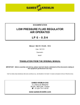 Sames LP fluid regulator air operated 6 - 0.5/4 User manual