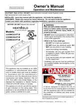 Heat & Glo Cosmo Series IFT User manual