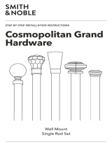 Smith & Noble Cosmopolitan Grand Wall Mount Single Rod Installation guide
