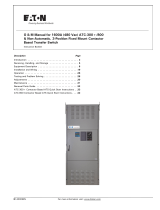 Eaton Automatic/Non-automatic Transfer Switch, Contactor Type 3-Position, Open Transition, ATC-300+/ATC-800 Controller, 1600A Maintenance Manual
