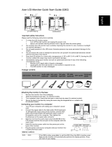 Acer LCD Monitor Quick start guide