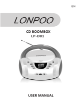 LONPOO LP-D01 Portable CD Boombox User manual