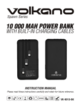 Volkano 10000 MAH Power Bank User manual