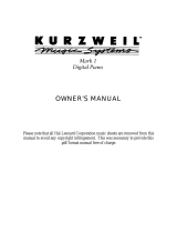 Kurzweil MARK 1 Owner's manual