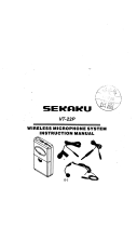 SEIKAKU TECHNICAL GROUP H38VT2001 User manual