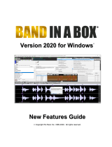 PG Music Band-in-a-Box 2020 for Windows Owner's manual