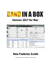 PG Music Band-in-a-Box 2017 for Mac Owner's manual