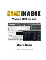 PG Music Band-in-a-Box 2023 for Mac User guide