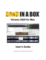 PG Music Band-in-a-Box 2020 for Mac User guide