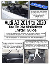 Love The Drive Audi A3 convertible wind deflector fits 2014 to 2020 Installation guide