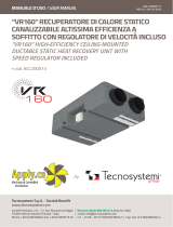 Tecnosystemi VR160 high-efficiency ceiling-mounted ductable static heat recovery unit Owner's manual