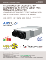 Tecnosystemi AIR PUR EVO PLUS ceiling-mounted ductable static heat recovery unit Owner's manual