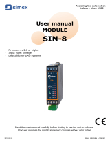 Simex SIN-8 User manual