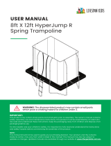 LIFESPAN KIDS 12ft x 8ft HyperJump Rectangle Spring Trampoline Owner's manual