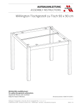 deVRIES Willington Tisch 180 x 90 cm Assembly Instructions