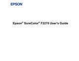 Epson SureColor F2270 Standard Edition User guide