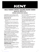 KENT KPE216-131 Owner's Instruction Manual