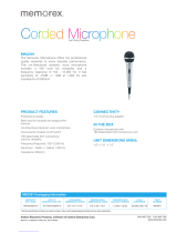 Memorex MKA301 - Corded Handheld Karaoke Microphone Product Features