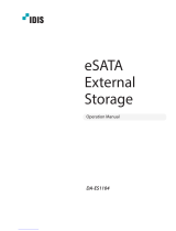 IDIS eSATA External Operating instructions