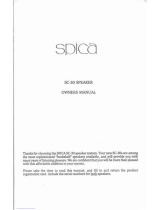 Spica SC-30 Owner's manual