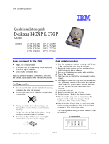IBM DESKSTAR 34GXP Quick Installation Manual