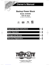 Tripp Lite Backup Power Block AV550SC User manual