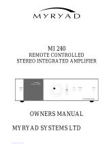Myryad MI 240 Owner's manual