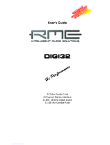RME Audio DIGI32 User manual