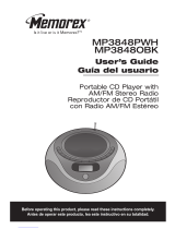 Memorex MP3848 User manual
