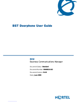 Nortel BST Doorphone User manual