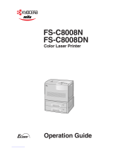 Kyocera Mita Ecosys FS-C8008DN Series Operating instructions