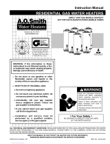 Reliance Water Heaters GDVT User manual