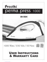 Preethi DI-504 User Instructions