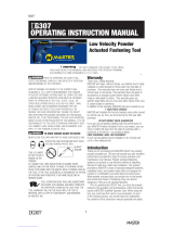 Master DG307 Operating Instructions Manual
