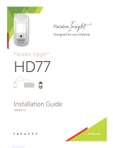 PARADOX INSIGHT HD77 Installation guide
